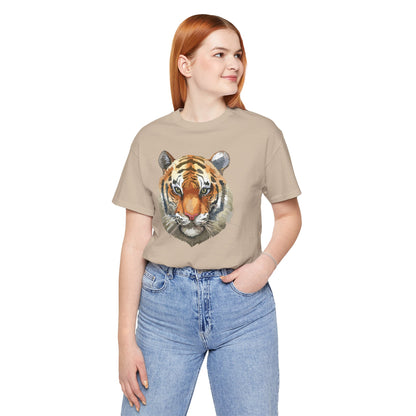 Wild Tiger Face Graphic T-Shirt Unisex Cotton Animal Design Wildlife Tee 1