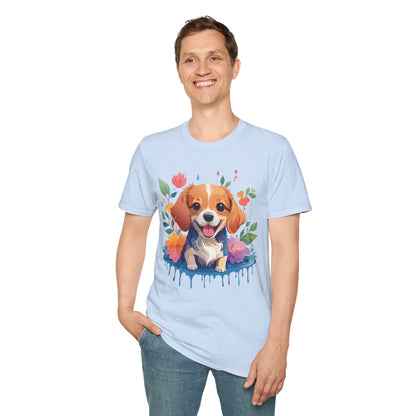 Dog Shirt Animal Print Tee Unisex Gildan Softstyle 64000 Cotton Tee