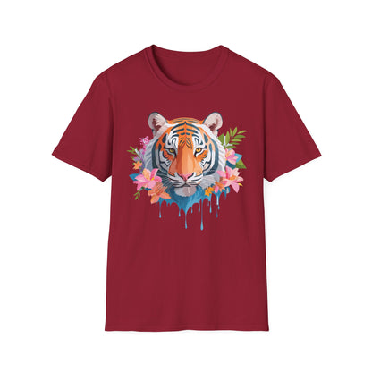 Tiger Shirt Unisex Animal Tee Gildan Softstyle 64000 Cotton Tee