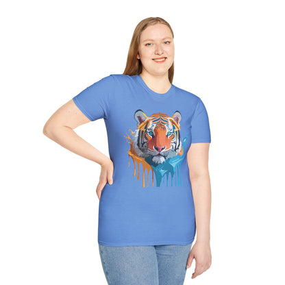 Tiger Shirt Unisex Animal Tee Ring Spun Cotton Gildan Softstyle Short Sleeve