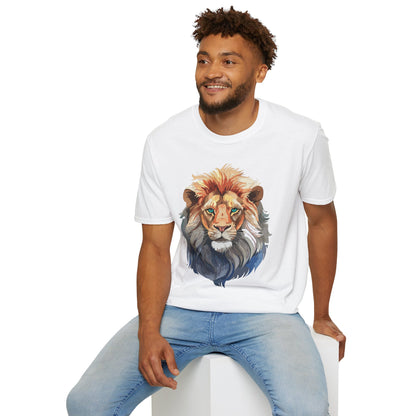 Floral Lion Shirt Unisex Tee Softstyle Gildan 64000 Comfort Fit