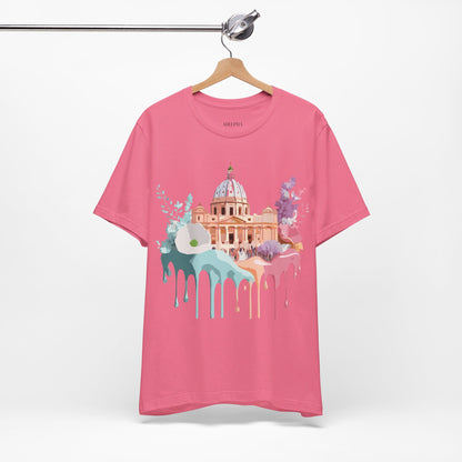Natural Cotton Tee Shirt - Beautiful Places Collection - Rome Printify