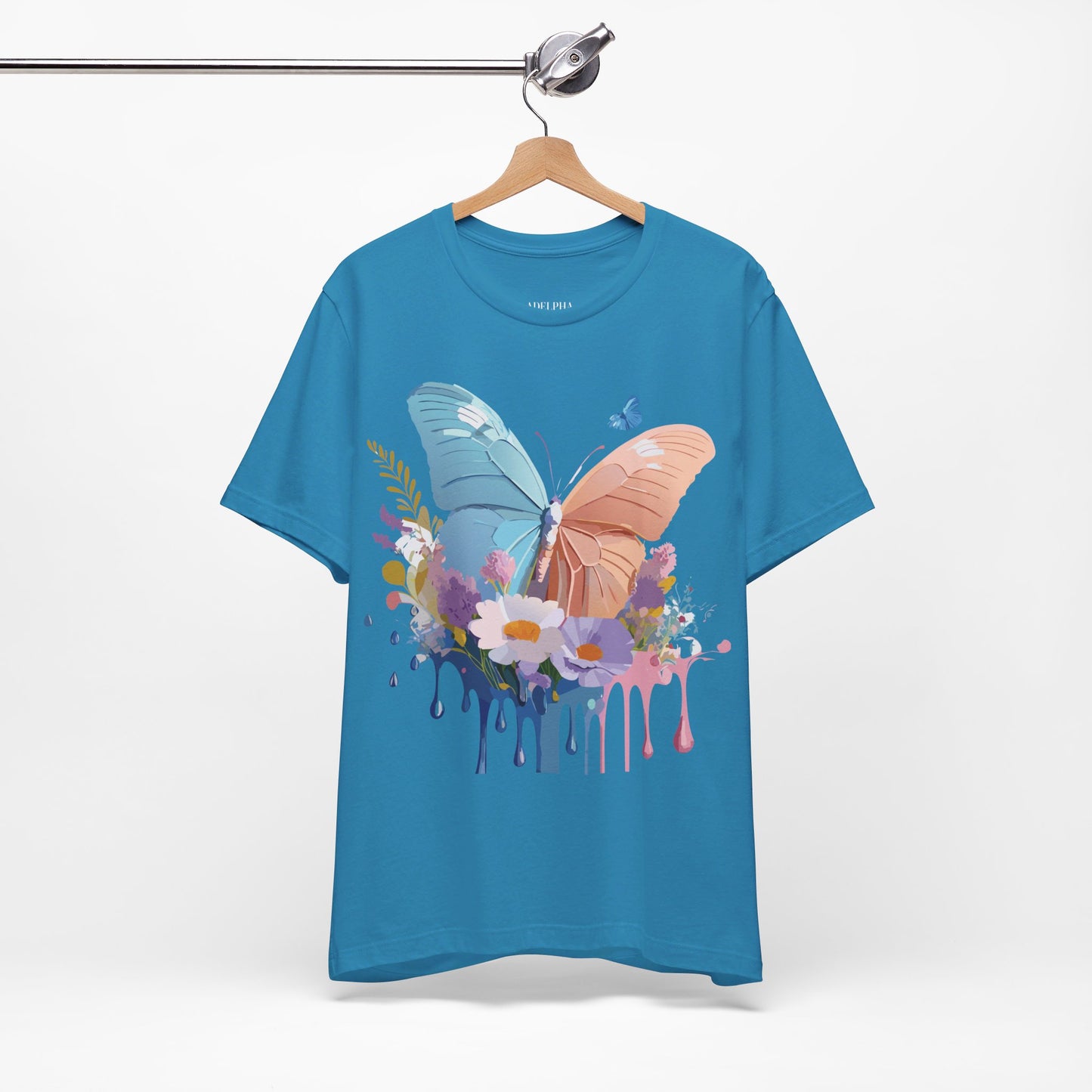 T-shirt en coton naturel avec papillon