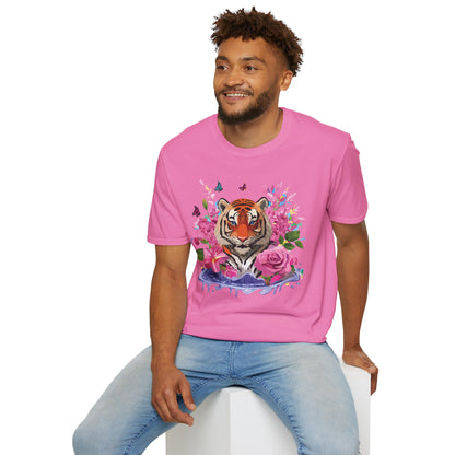 Tiger Shirt Unisex Gildan Softstyle Cotton Tee 100 Percent Ring Spun Comfort