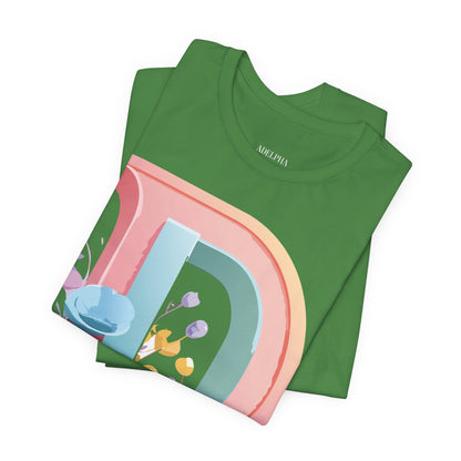 Natural Cotton Tee Shirt - Letters Collection - D Printify