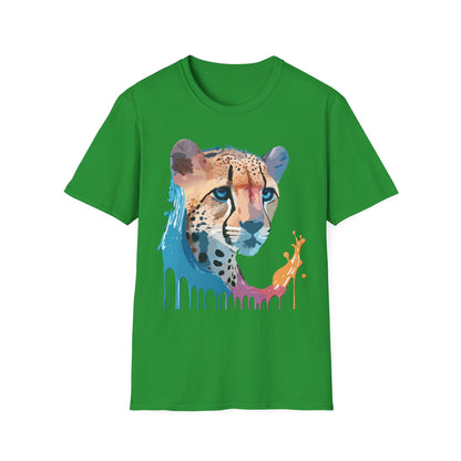 Cheetah Shirt Unisex Tee Softstyle Gildan 64000 100 Percent Ring Spun Cotton