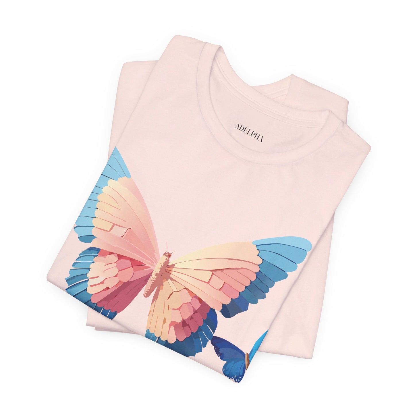 T-shirt en coton naturel avec papillon