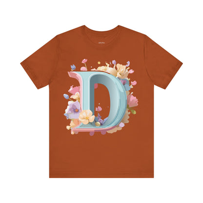 Natural Cotton Tee Shirt - Letters Collection - D Printify