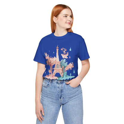 Natural Cotton Tee Shirt - Beautiful Places Collection - Paris Printify