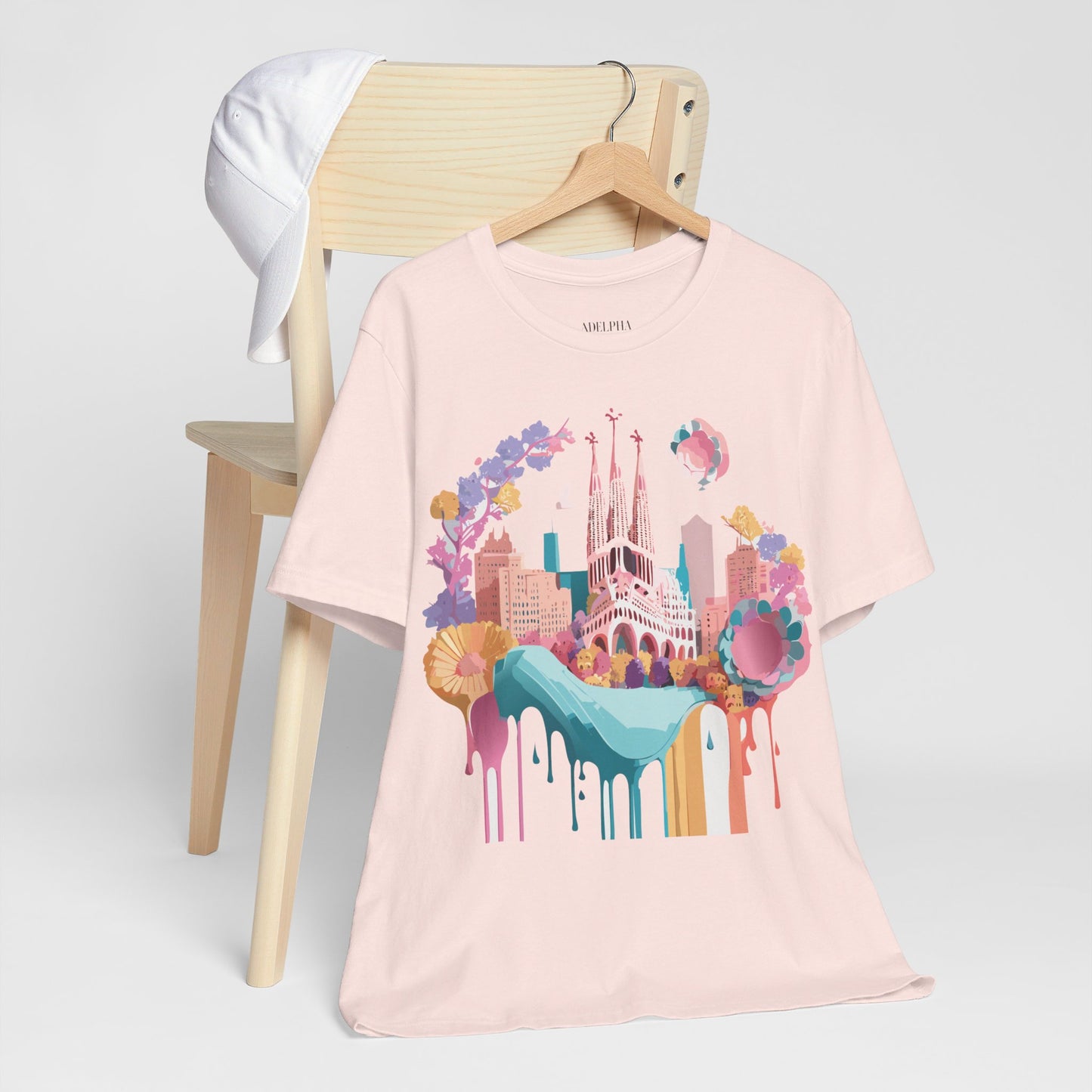 T-Shirt aus natürlicher Baumwolle – Kollektion „Beautiful Places“ – Barcelona