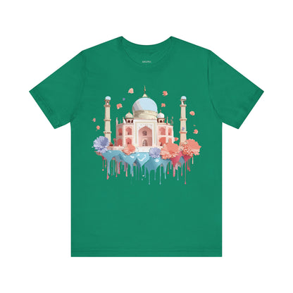 Natural Cotton Tee Shirt - Taj Mahal, India Printify