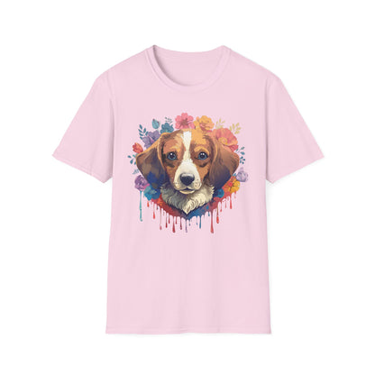 Unisex Dog Shirt Animal Print Tee Gildan Softstyle 64000 Cotton