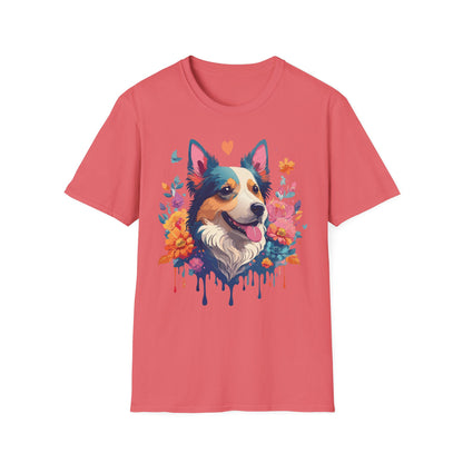 Animal Print Dog Shirt Unisex Softstyle Cotton Tee For Pet Lovers