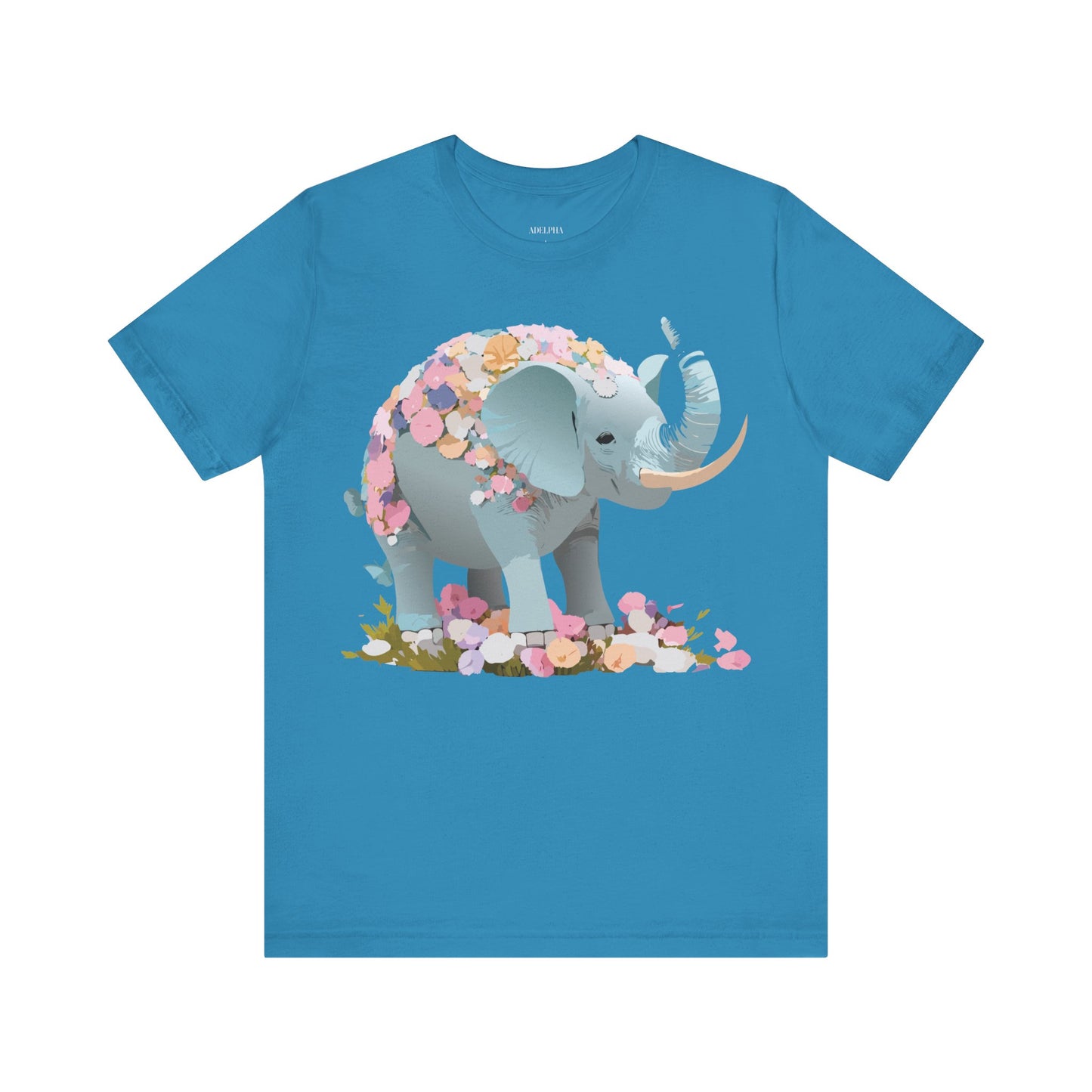 T-Shirt aus natürlicher Baumwolle mit Elefant