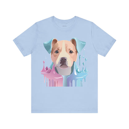 Natural Cotton Tee Shirt with Dog Printify
