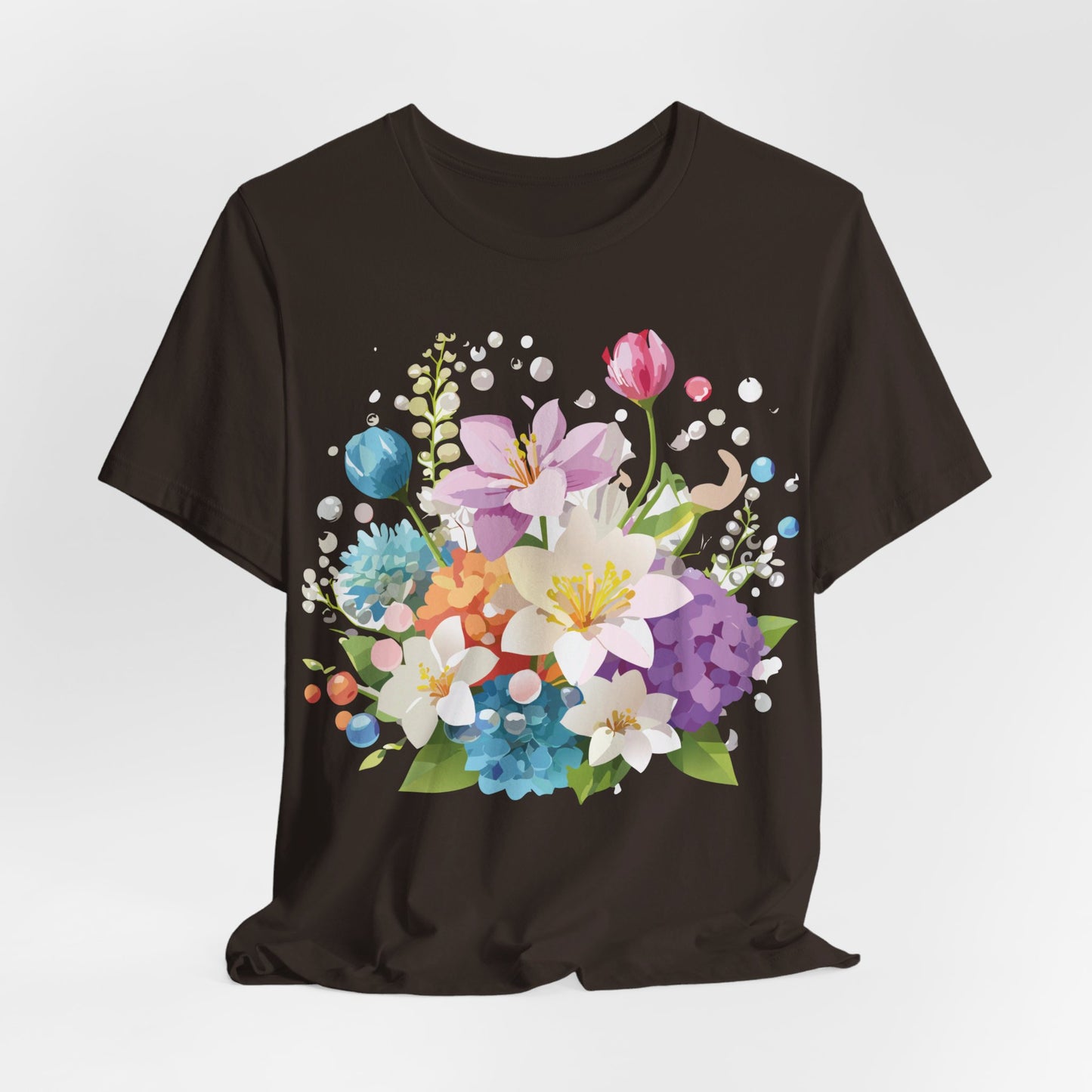 T-Shirt aus natürlicher Baumwolle mit Blumen