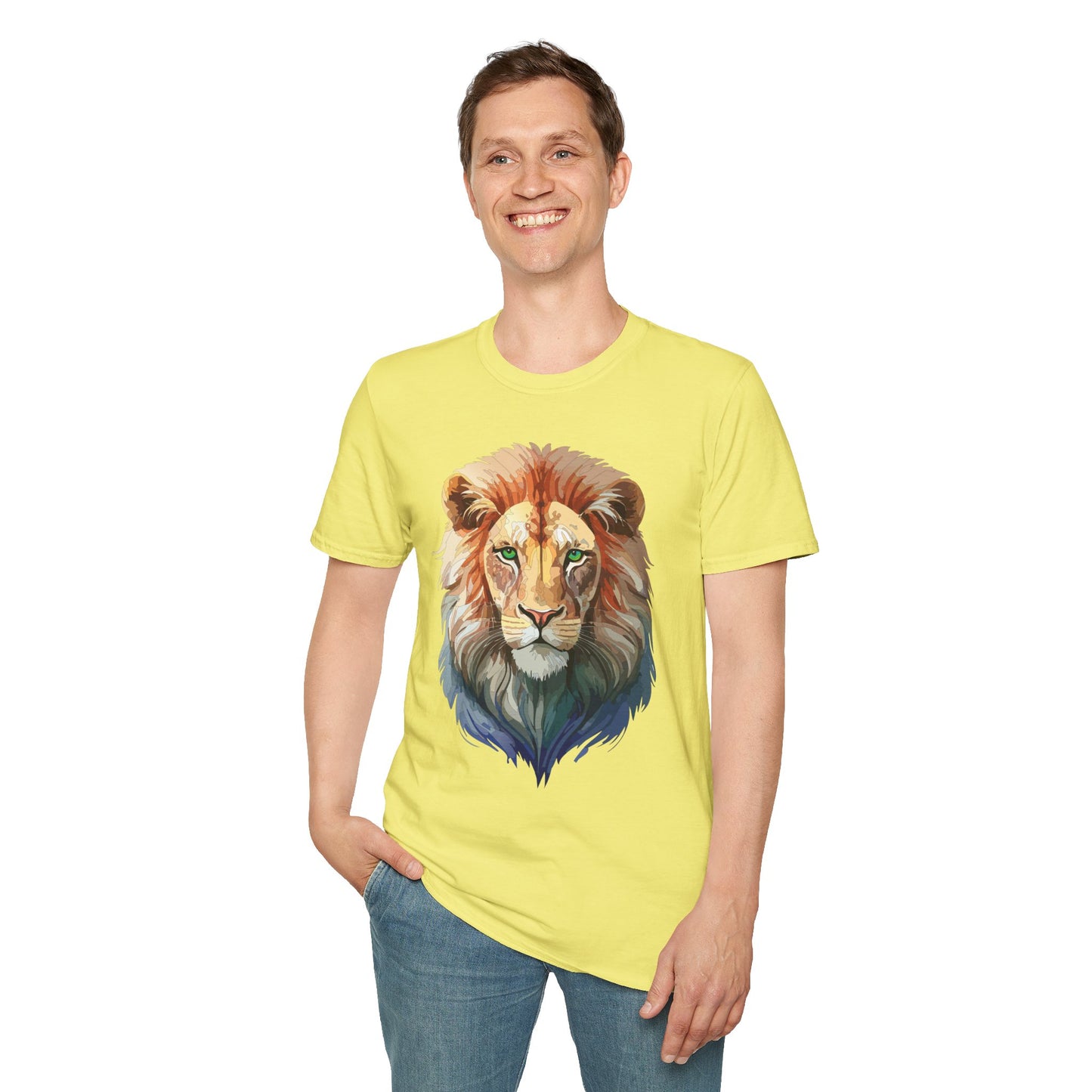 Lion Shirt, Shirt with Lion, Floral Lion Tee, Shirt with Animals