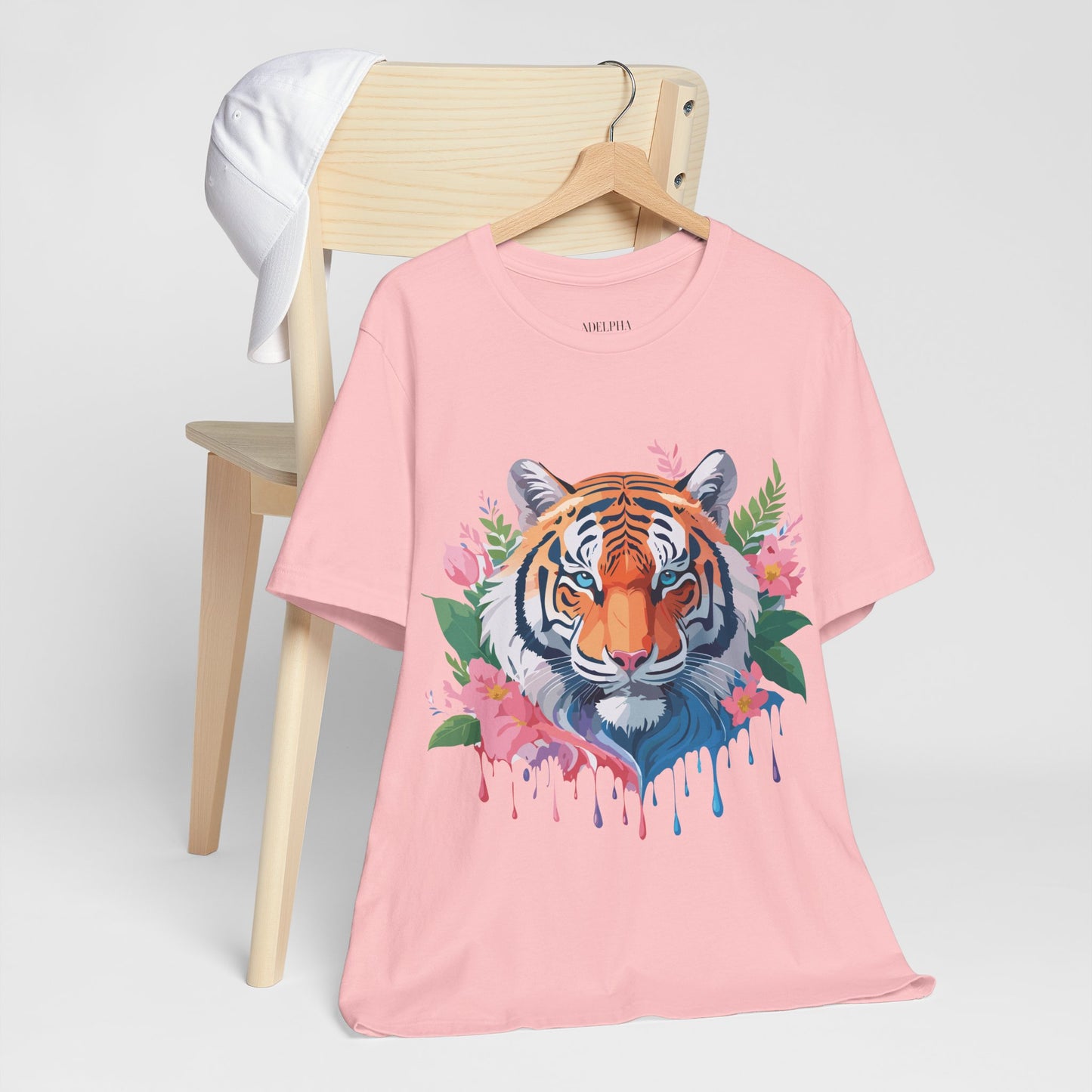 Natural Cotton Tee Shirt with Tiger