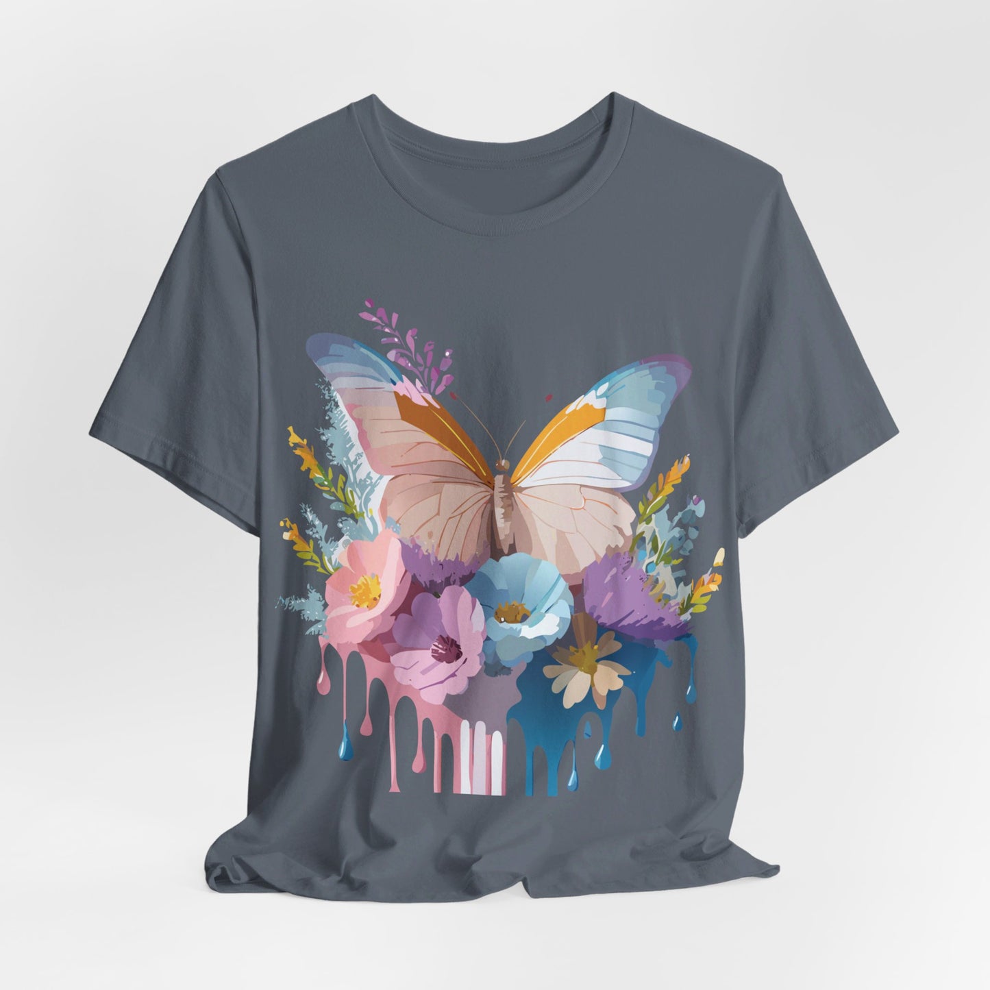 T-shirt en coton naturel avec papillon