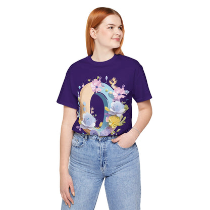 Natural Cotton Tee Shirt - Letters Collection - O Printify