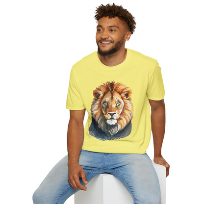 Lion Shirt Unisex Animal Tee Gildan Softstyle 64000 100 Percent Ring Spun Cotton
