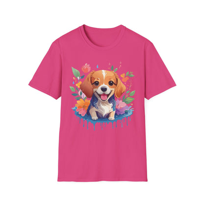 Dog Shirt Animal Print Tee Unisex Gildan Softstyle 64000 Cotton Tee