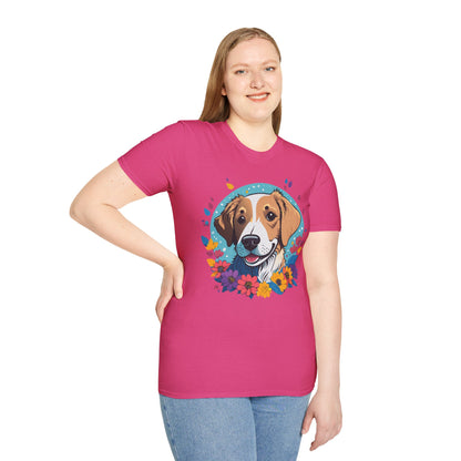 Unisex Dog Shirt Animal Print Tee Gildan Softstyle 64000 Cotton