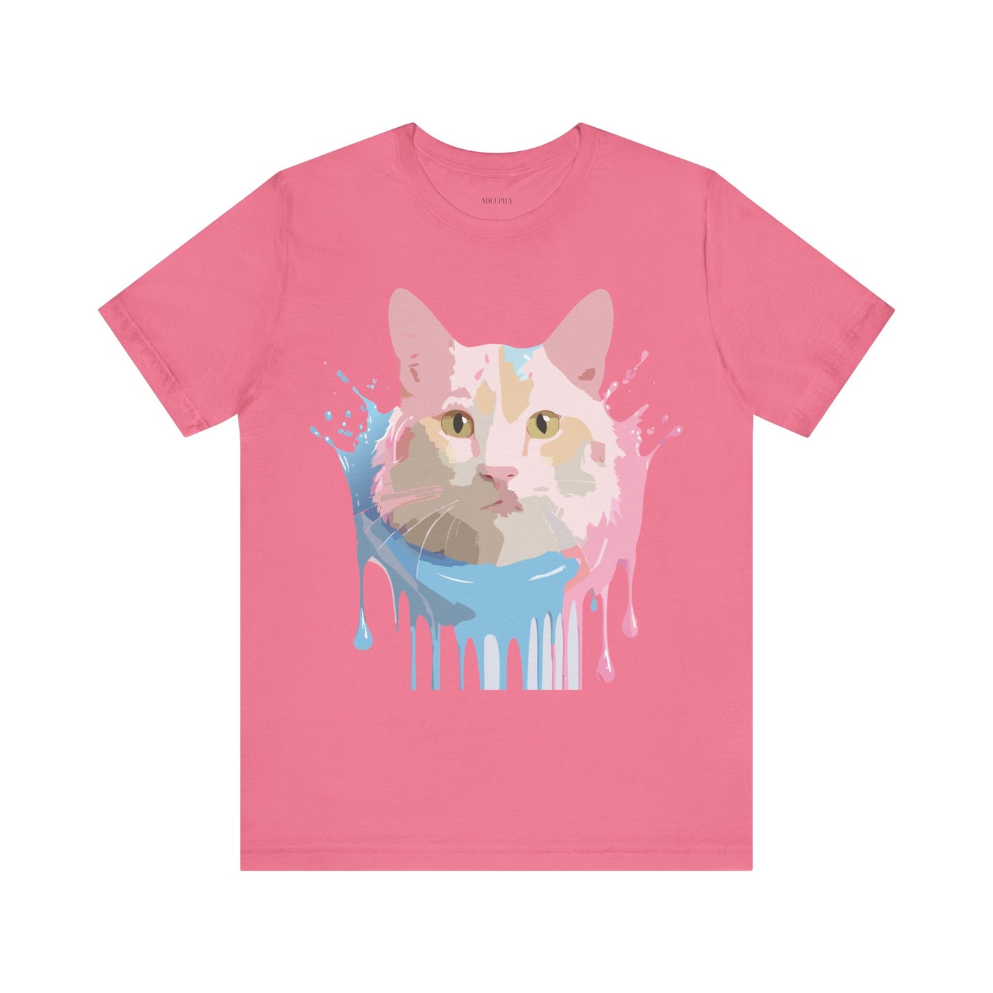 Natural Cotton Tee Shirt with Cat