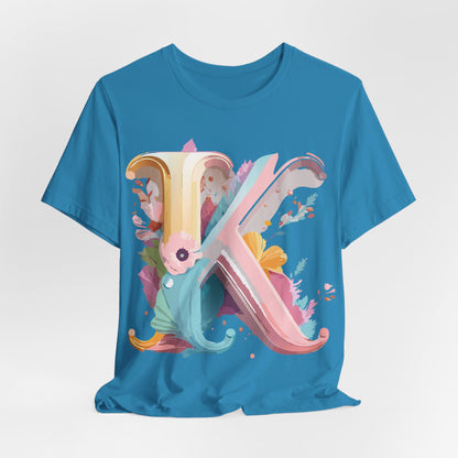 Natural Cotton Tee Shirt - Letters Collection - K Printify