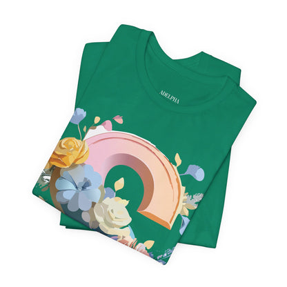 Natural Cotton Tee Shirt - Letters Collection - S Printify