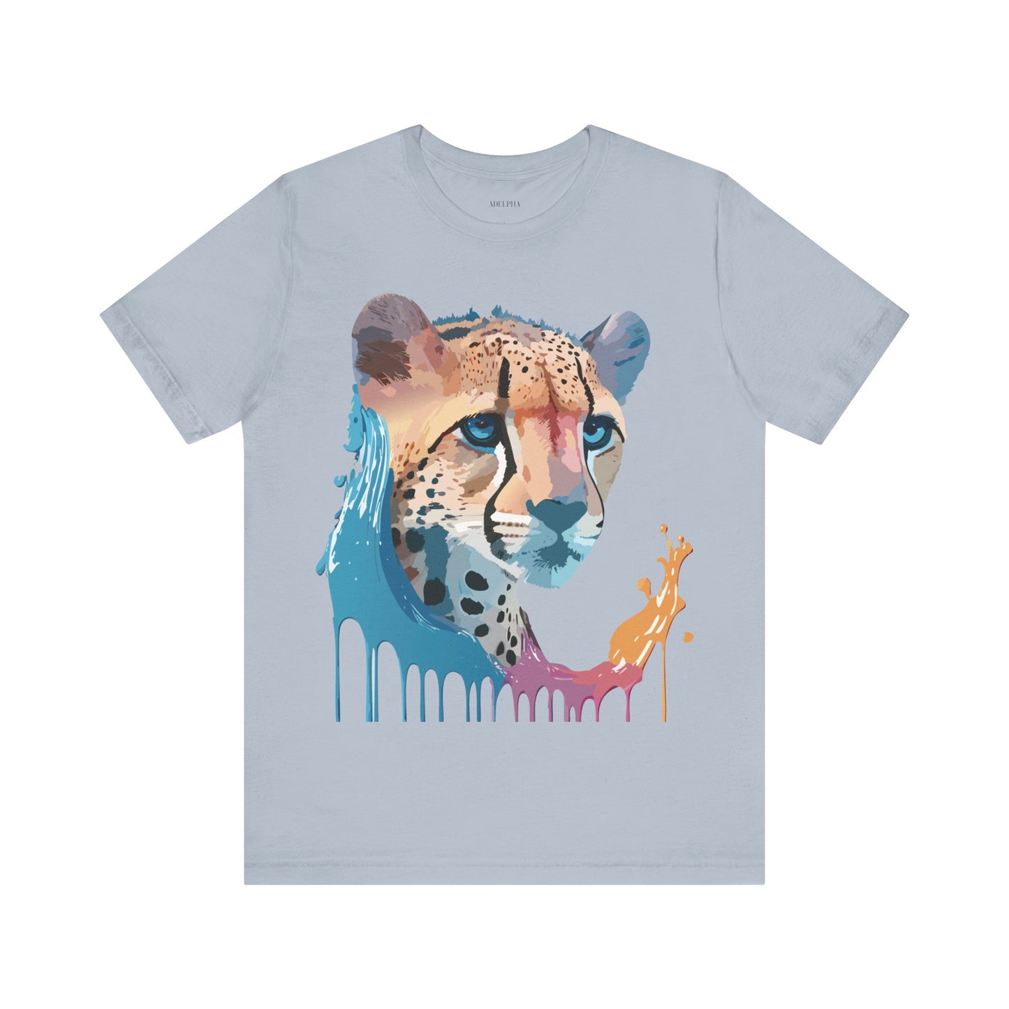 Natural Cotton Tee Shirt with Cheetah