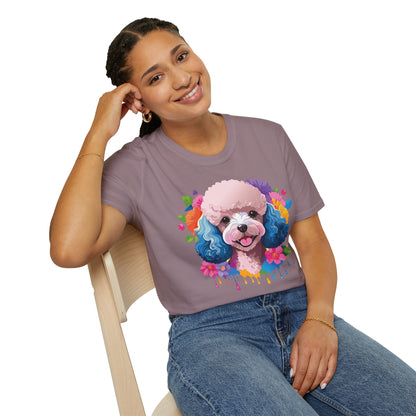 Unisex Dog Shirt Softstyle Tee 100 Percent Cotton Animal Print