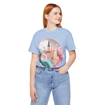 Natural Cotton Tee Shirt - Beautiful Places Collection - Prague Printify