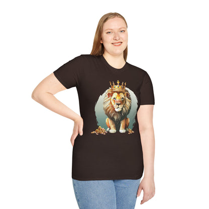 Unisex Lion Shirt Animal Tee Softstyle Gildan 64000 100 Percent Cotton Tee