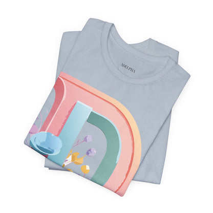 Natural Cotton Tee Shirt - Letters Collection - D Printify