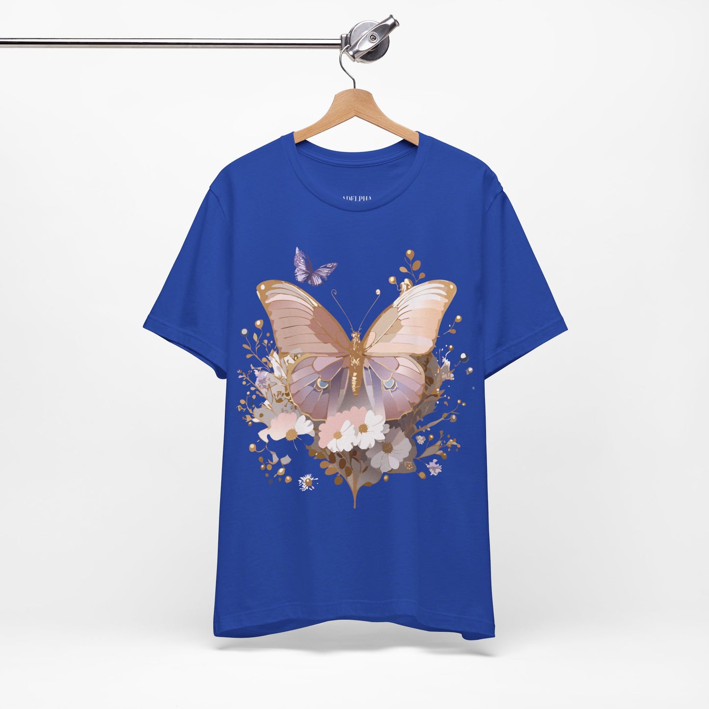 T-shirt en coton naturel avec papillon