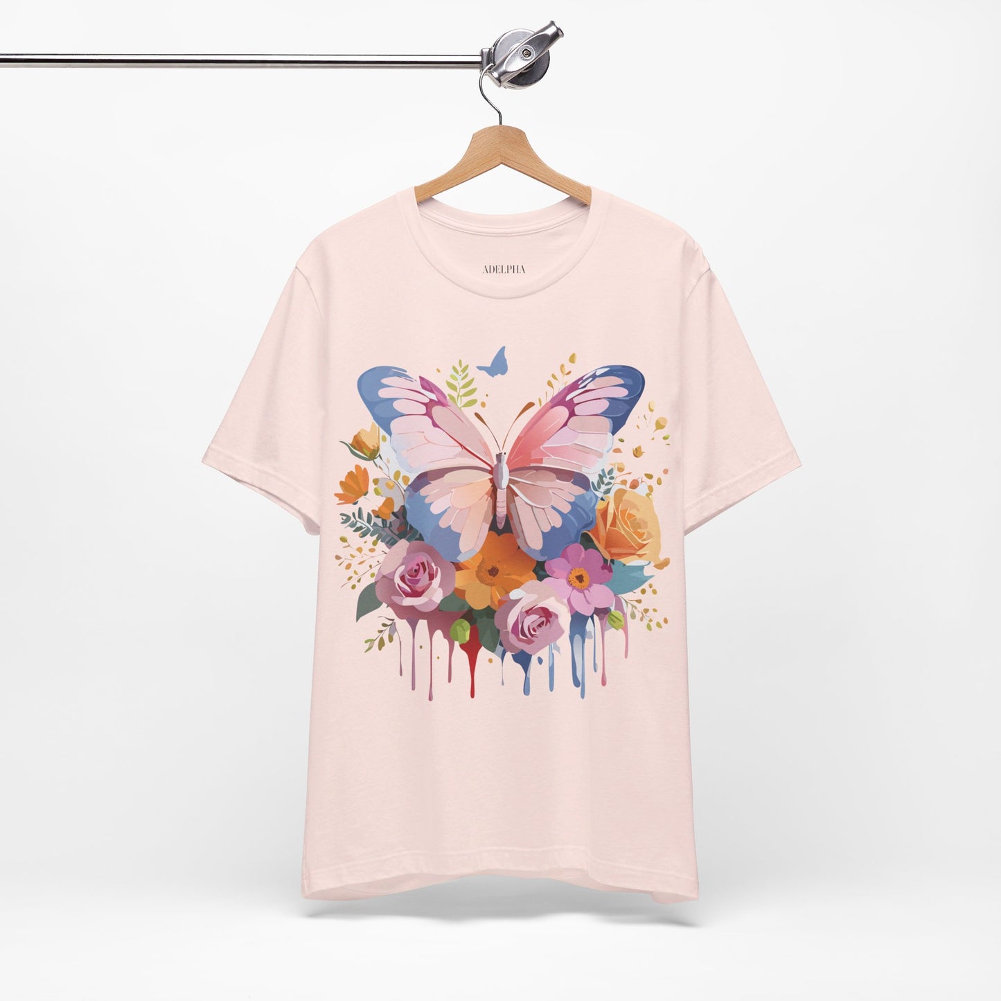 T-shirt en coton naturel avec papillon