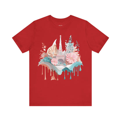 Natural Cotton Tee Shirt - Beautiful Places Collection - Paris Printify