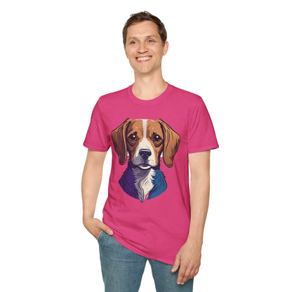 Dog Shirt Unisex Animal Print Tee Softstyle 100 Percent Cotton Gildan 64000