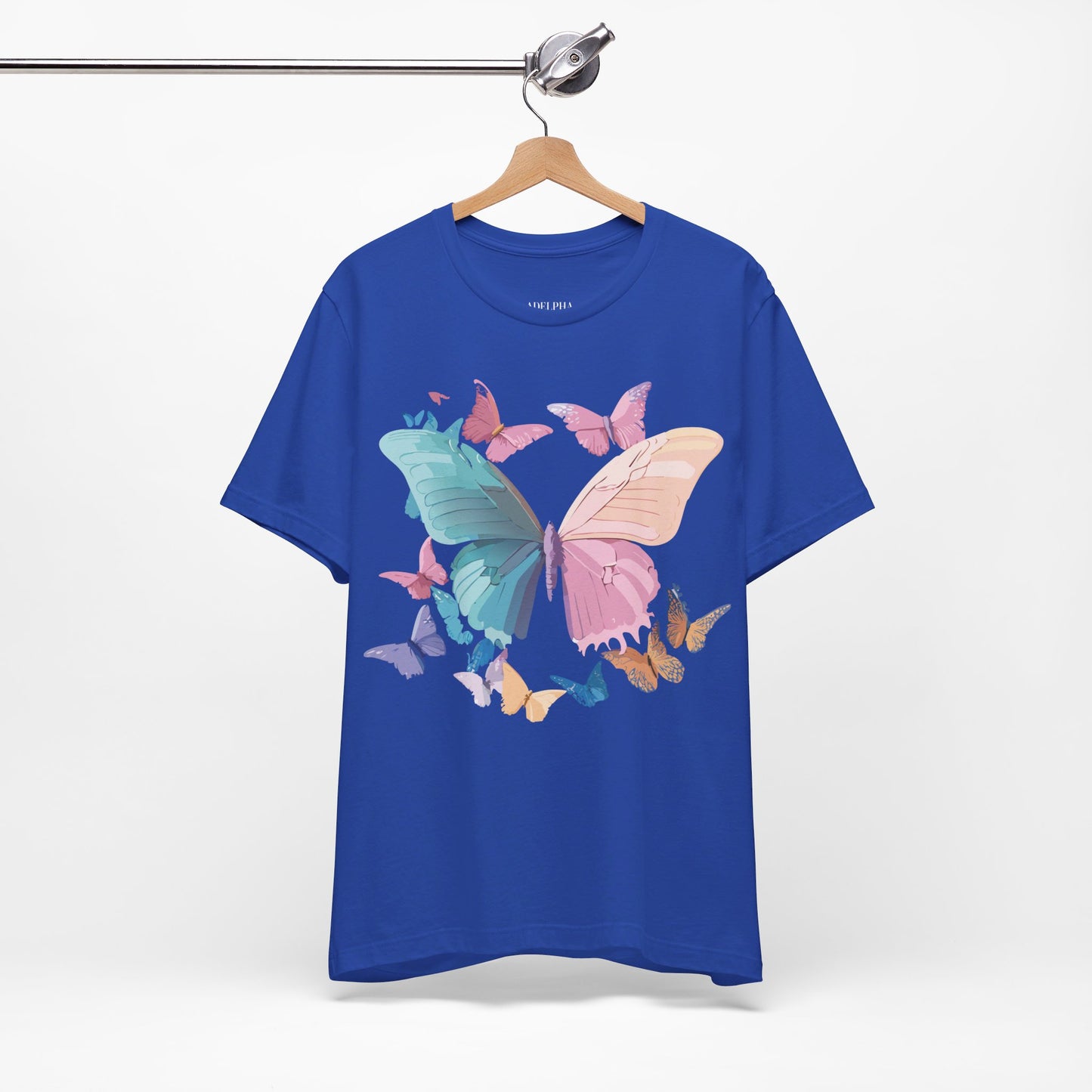 T-Shirt aus natürlicher Baumwolle mit Schmetterling