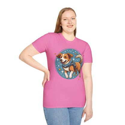 Unisex Dog And Animal Print Shirt Gildan Softstyle 64000 Tee