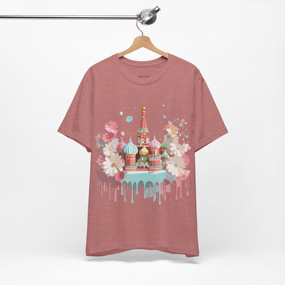 Natural Cotton Tee Shirt - Beautiful Places Collection - Moscow Printify