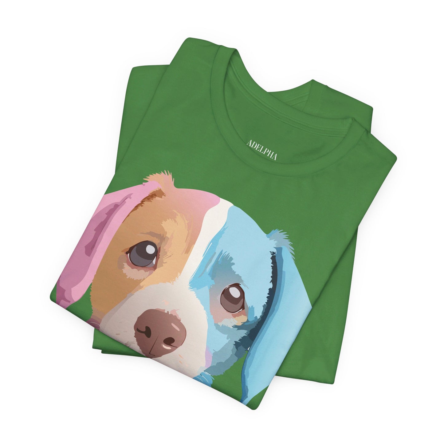 T-Shirt aus natürlicher Baumwolle mit Hund