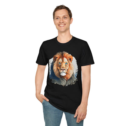 Lion Shirt Unisex Animal Tee Gildan Softstyle 64000 100 Percent Ring Spun Cotton