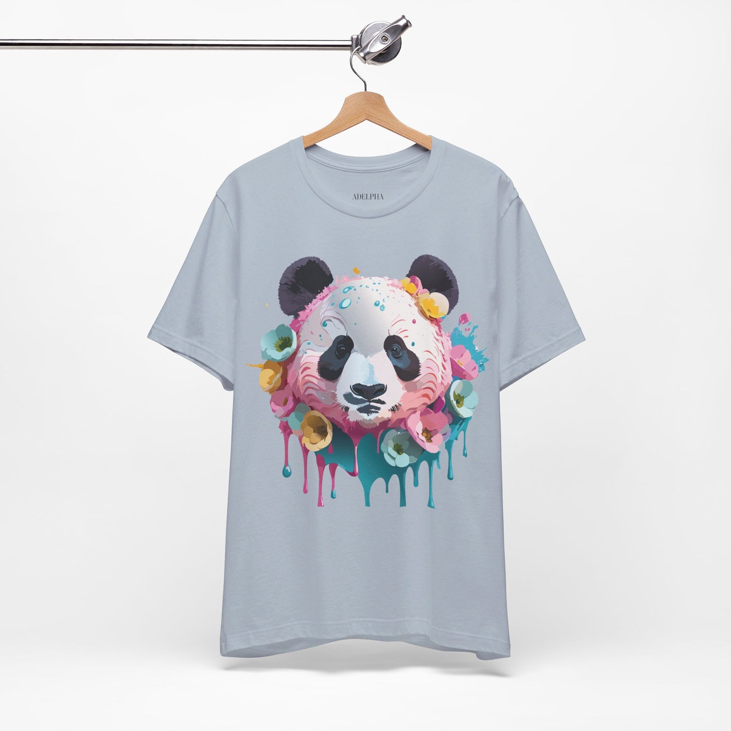 Natural Cotton Tee Shirt with Panda