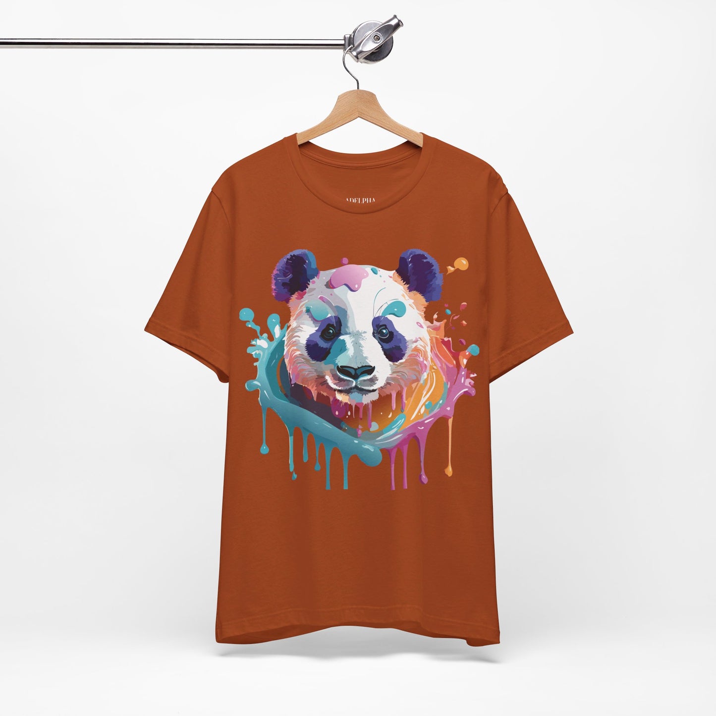 Natural Cotton Tee Shirt with Panda