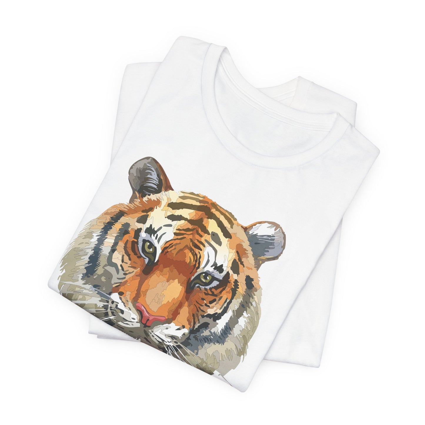 Wild Tiger Face Graphic T-Shirt Unisex Cotton Animal Design Wildlife Tee 1