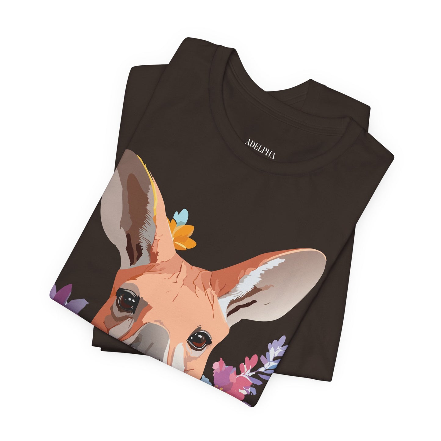 Natural Cotton Tee Shirt with Kangaroo