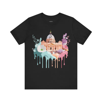 Natural Cotton Tee Shirt - Beautiful Places Collection - Rome Printify