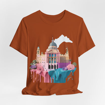 Natural Cotton Tee Shirt - Beautiful Places Collection - Madrid Printify